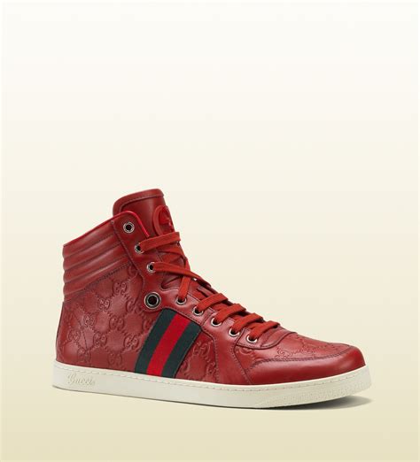 gucci red shoe high top|gucci shoes top sider.